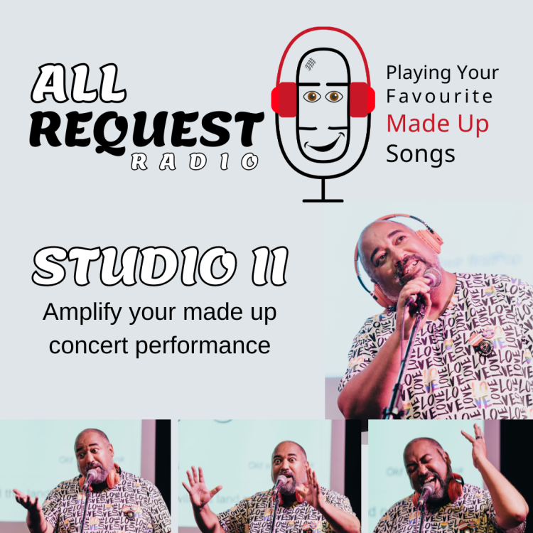 Studio II - Amplify your made up concert performance All Request Radio "Playing your favourite made up songs" Images of The Velvet Duke mid-song performance (Curtis Perry)